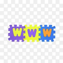 彩色拼图PPT模板-空若网 彩色拼图PPT模板-空若网