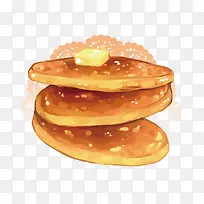 矢量水彩手绘煎饼-空若网 矢量水彩手绘煎饼-空若网