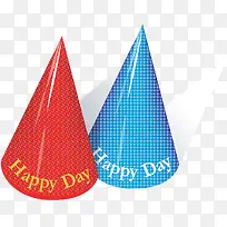 矢量手绘生日帽子-空若网 矢量手绘生日帽子-空若网