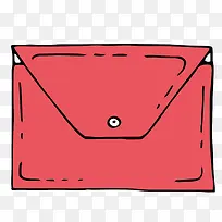 矢量手绘红色文件袋素材-空若网 矢量手绘红色文件袋素材-空若网