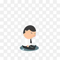 扁平化 人物 沮丧的人-空若网 扁平化 人物 沮丧的人-空若网