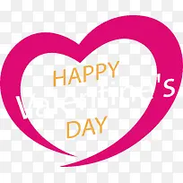 粉红色线条爱心情人节海报-空若网 粉红色线条爱心情人节海报-空若网