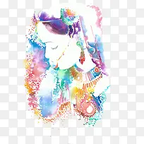 水彩印度美女-空若网 水彩印度美女-空若网