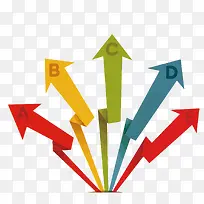 矢量发散箭头-空若网 矢量发散箭头-空若网