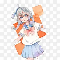 水彩女孩-空若网 水彩女孩-空若网