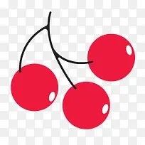 矢量卡通扁平化樱桃png-空若网 矢量卡通扁平化樱桃png-空若网