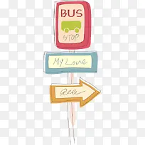 巴士站牌矢量PNG素材-空若网 巴士站牌矢量PNG素材-空若网