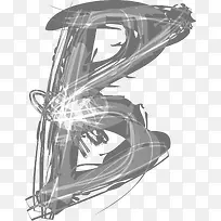 数字字母 草书 字母B-空若网 数字字母 草书 字母B-空若网