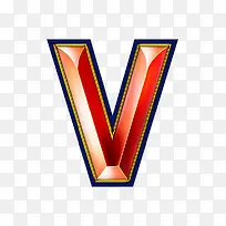 红色立体字母v-空若网 红色立体字母v-空若网