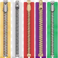 矢量彩色衣服拉链-空若网 矢量彩色衣服拉链-空若网