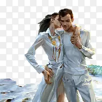 海边情侣-空若网 海边情侣-空若网