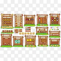 木纹游戏按钮-空若网 木纹游戏按钮-空若网