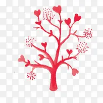 红色心形树-空若网 红色心形树-空若网