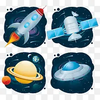 宇宙太空图案插画-空若网 宇宙太空图案插画-空若网