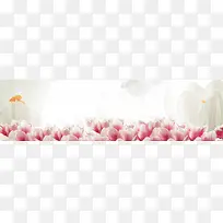 唯美粉色郁金香海报背景-空若网 唯美粉色郁金香海报背景-空若网