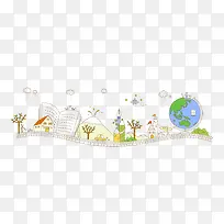 手绘白色书本地球仪-空若网 手绘白色书本地球仪-空若网