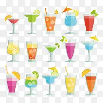 扁平化夏季冷饮矢量素材-空若网 扁平化夏季冷饮矢量素材-空若网