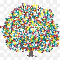彩色手掌树插画-空若网 彩色手掌树插画-空若网
