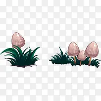 卡通蘑菇草丛-空若网 卡通蘑菇草丛-空若网