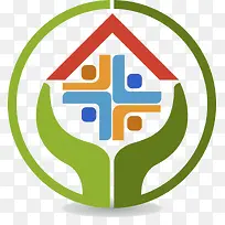 创意插画手房子-空若网 创意插画手房子-空若网