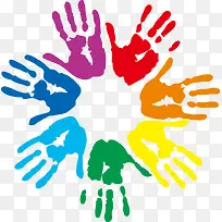 水彩手掌印迹-空若网 水彩手掌印迹-空若网