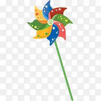 儿童节彩色星星风车-空若网 儿童节彩色星星风车-空若网