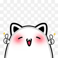 点赞白色小猫-空若网 点赞白色小猫-空若网