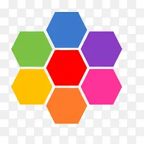 彩色蜂巢几何-空若网 彩色蜂巢几何-空若网