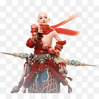 红色服饰可爱小和尚-空若网 红色服饰可爱小和尚-空若网