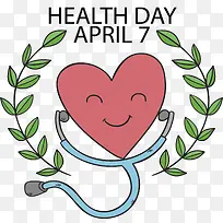 爱心听诊器世界卫生日-空若网 爱心听诊器世界卫生日-空若网