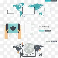 全球化信息化矢量扁平化图片-空若网 全球化信息化矢量扁平化图片-空若网
