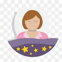矢量晚上睡觉素材-空若网 矢量晚上睡觉素材-空若网