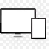 矢量空白台式电脑和平板电脑-空若网 矢量空白台式电脑和平板电脑-空若网