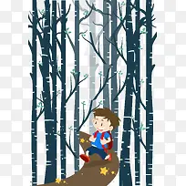 树林里的男孩-空若网 树林里的男孩-空若网