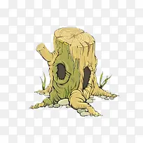 卡通手绘矢量卡通树桩设计-空若网 卡通手绘矢量卡通树桩设计-空若网