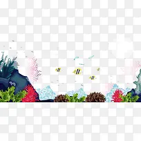 矢量海底风景-空若网 矢量海底风景-空若网