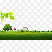 绿草庄园背景免抠素材-空若网 绿草庄园背景免抠素材-空若网