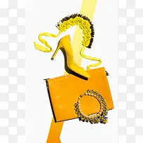 个性黄色调女鞋摄影-空若网 个性黄色调女鞋摄影-空若网