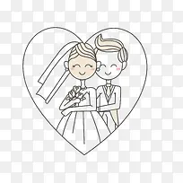 爱心新郎新娘-空若网 爱心新郎新娘-空若网
