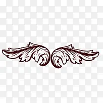 手绘线稿翅膀-空若网 手绘线稿翅膀-空若网