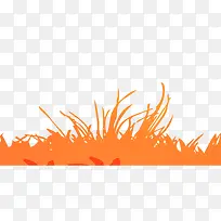 橙色草丛剪影-空若网 橙色草丛剪影-空若网