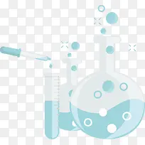 淡蓝色扁平科学研究烧瓶-空若网 淡蓝色扁平科学研究烧瓶-空若网