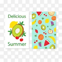 水果底纹卡片-空若网 水果底纹卡片-空若网