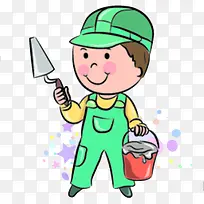 手绘建筑工人素材-空若网 手绘建筑工人素材-空若网