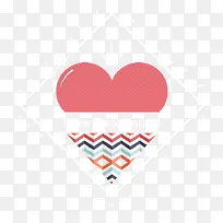 卡通扁平化爱心背景-空若网 卡通扁平化爱心背景-空若网