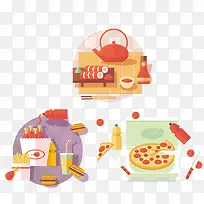 美味食物餐饮矢量素材-空若网 美味食物餐饮矢量素材-空若网