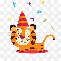 可爱过生日的小老虎-空若网 可爱过生日的小老虎-空若网
