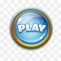 蓝色水晶球金属边质感按钮-空若网 蓝色水晶球金属边质感按钮-空若网