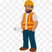 矢量工头形象-空若网 矢量工头形象-空若网