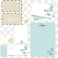 复古绿色扁平化信纸信封-空若网 复古绿色扁平化信纸信封-空若网